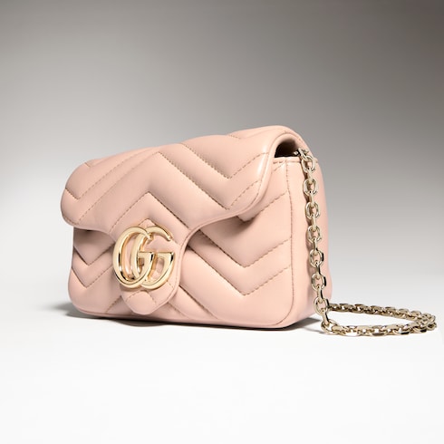 GG Marmont mini shoulder bag - pink beige leather