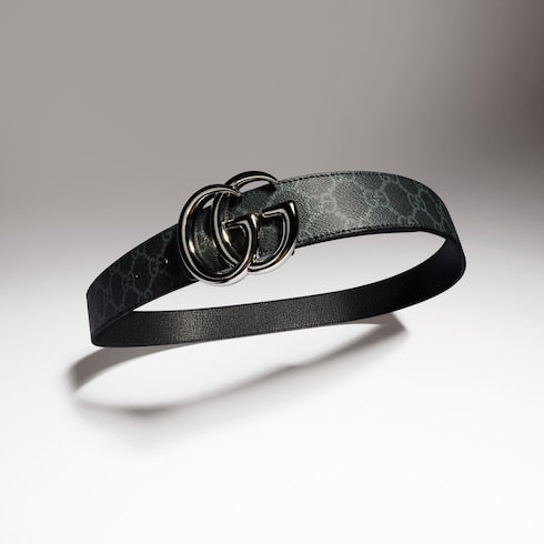 Reversible GG Marmont belt - black leather
