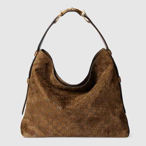 Gucci Beatrix large tote bag - brown suede