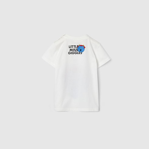 Baby cotton T-shirt with print - white
