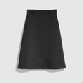 GG cotton blend midi skirt - black