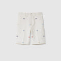 Children's GG cotton shorts - white and multicolor