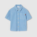 Children's velvet corduroy shirt - light blue