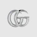 GG Marmont crystal brooch - palladium-toned brass