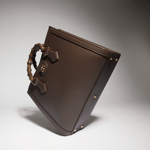 Gucci Diana medium tote bag - dark taupe leather