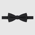 GG cotton silk bow tie - black