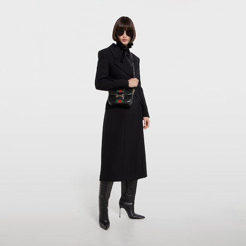 Gucci Horsebit 1955 small shoulder bag - black leather