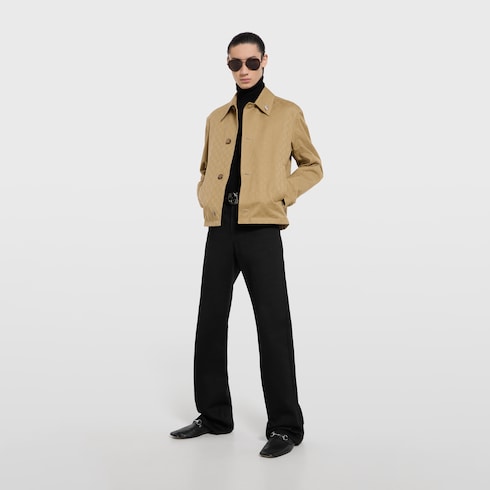 GG cotton gabardine jacket - beige