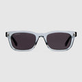 Rectangular-frame sunglasses - transparent grey