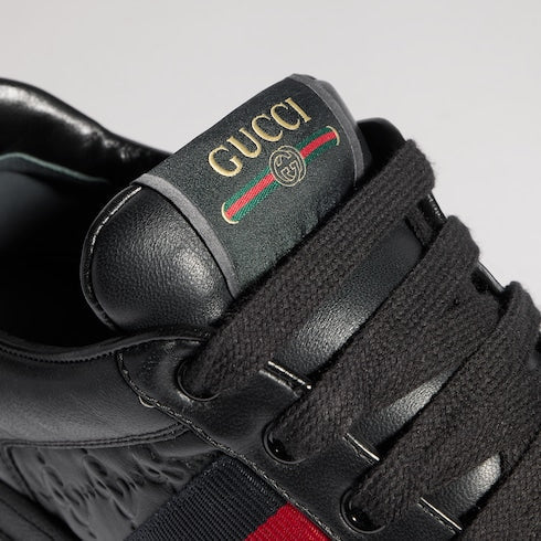 Men's Screener sneaker - black leather