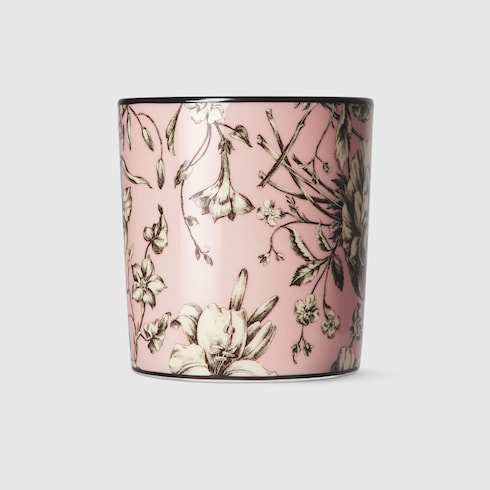 Gucci Flora Sketch print candle, Inventum scent - pink and ivory