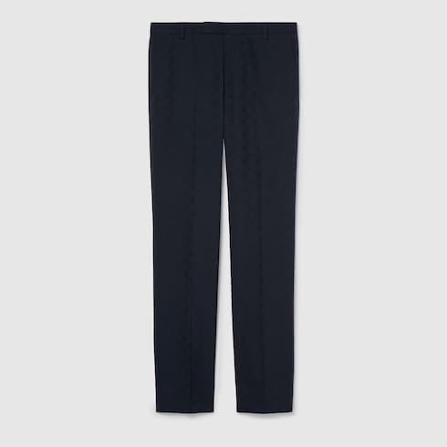 GG wool jacquard suit - dark blue