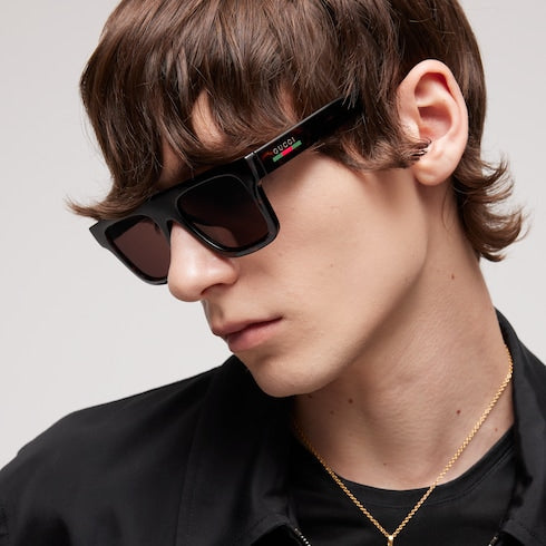 Square-frame sunglasses - brown tortoiseshell