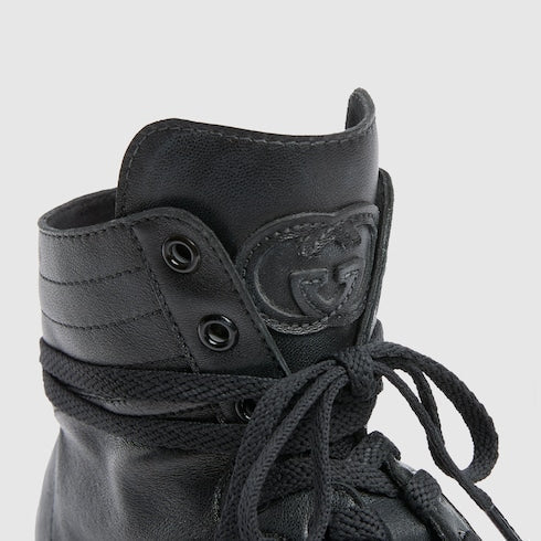 Men's Stretch high-top sneaker - black leather