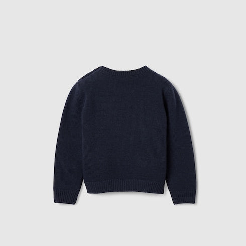 Baby wool sweater - dark blue