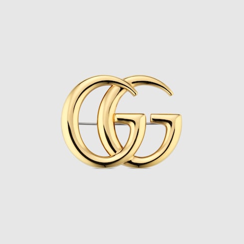 GG Marmont brooch - gold-toned brass
