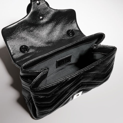 GG Marmont mini shoulder bag - black leather