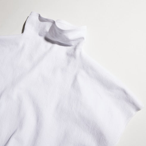 Seamless stretch nylon jersey top - white