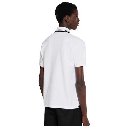 Cotton polo shirt - white