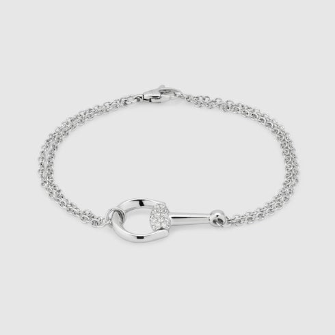 Gucci Horsebit diamond 18k bracelet - 18k white gold