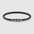 Bracelet with GG detail - black leather