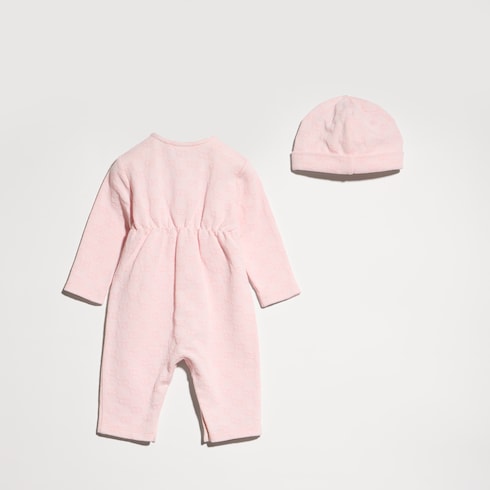 Baby GG cotton piquet gift set - light pink