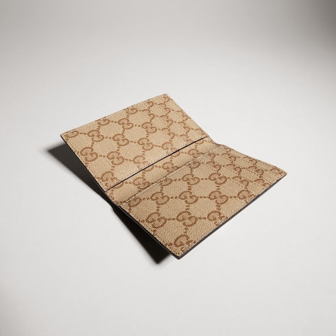 Card case with metal tag - dark brown leather