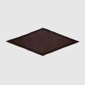 Printed silk twill diamond scarf - beige and dark brown