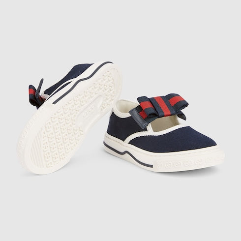 Toddler sneakers with Web - dark blue canvas