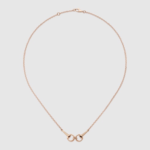 Gucci Horsebit diamond 18k chain necklace - 18k rose gold
