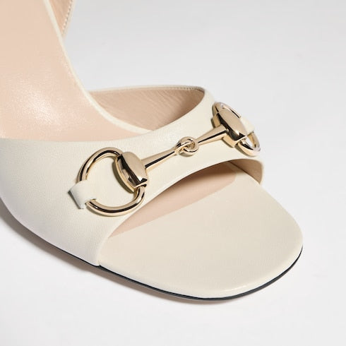 Women's Horsebit sandal - white leather