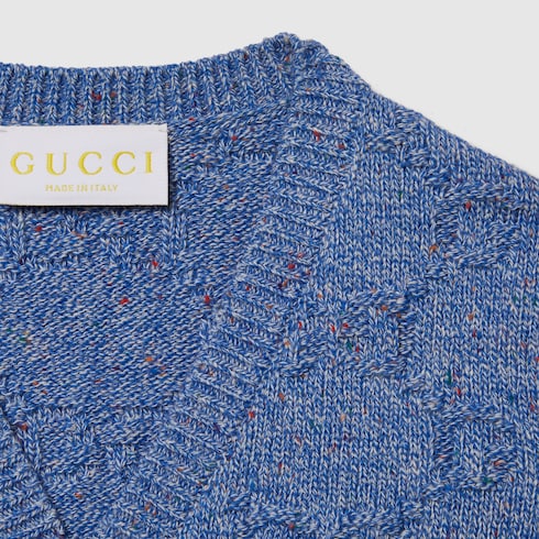 Baby GG cotton cardigan - light blue