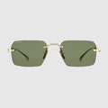 Frameless rectangular sunglasses - gold