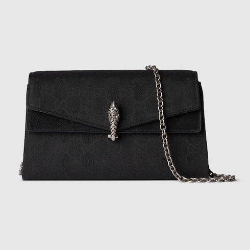 Dionysus small shoulder bag - black GG canvas