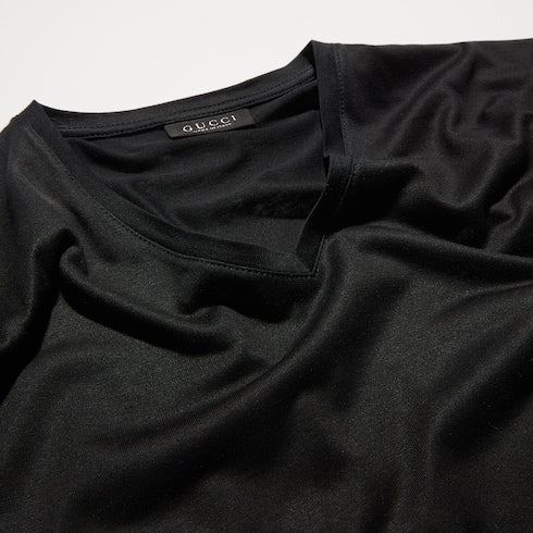 Silk jersey T-shirt - black
