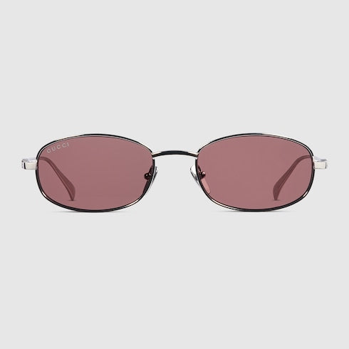 Oval frame sunglasses - silver