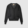 Fine wool GG crystal cardigan - black
