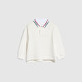 Baby cotton polo shirt - white