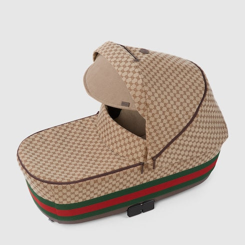 Gucci Bassinet-Stroller combo - beige and ebony GG canvas