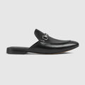 Men's mule with Horsebit - black leather