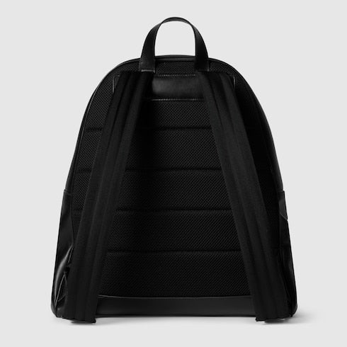 Web Trademark large backpack - black leather