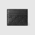 GG Emblem card case - black GG leather