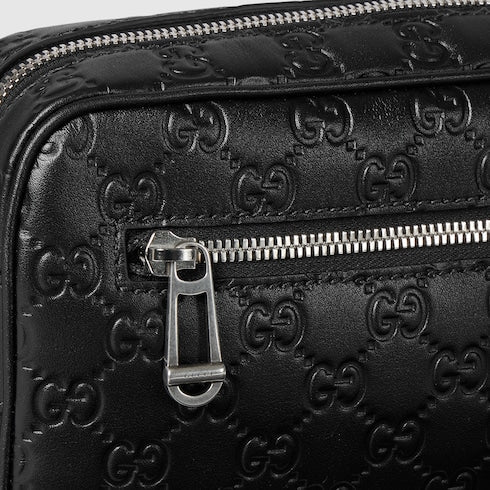 GG Emblem small crossbody bag - black GG leather