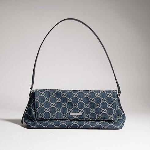 Madison medium shoulder bag - blue GG denim