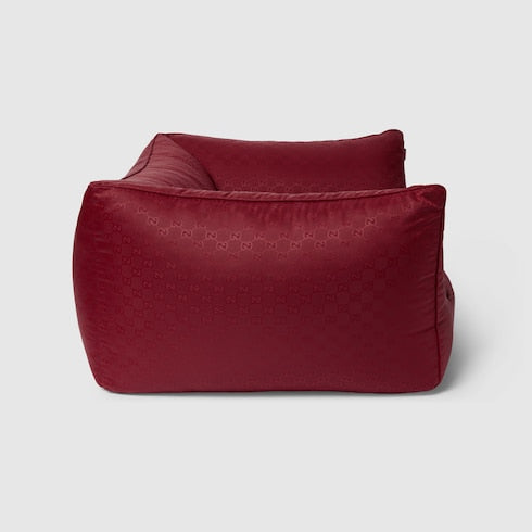 Small GG nylon pet bed - Rosso Ancora red