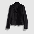 Fine silk faille jacket - black