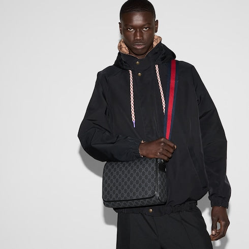 GG Black medium crossbody bag - black GG Supreme