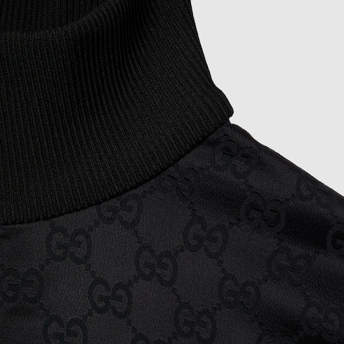 GG jacquard zip jacket - black