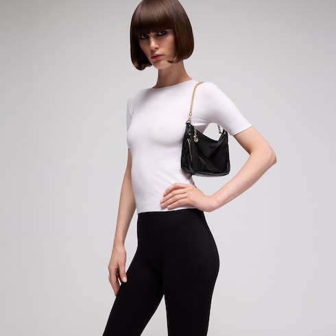 Lady Lunetta Chain small shoulder bag - black GG leather