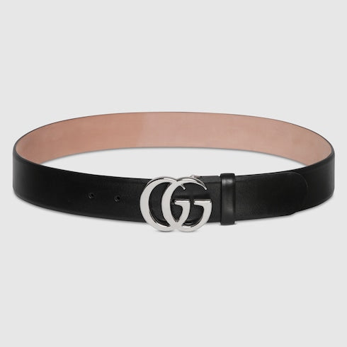 Flat Marmont belt - black leather